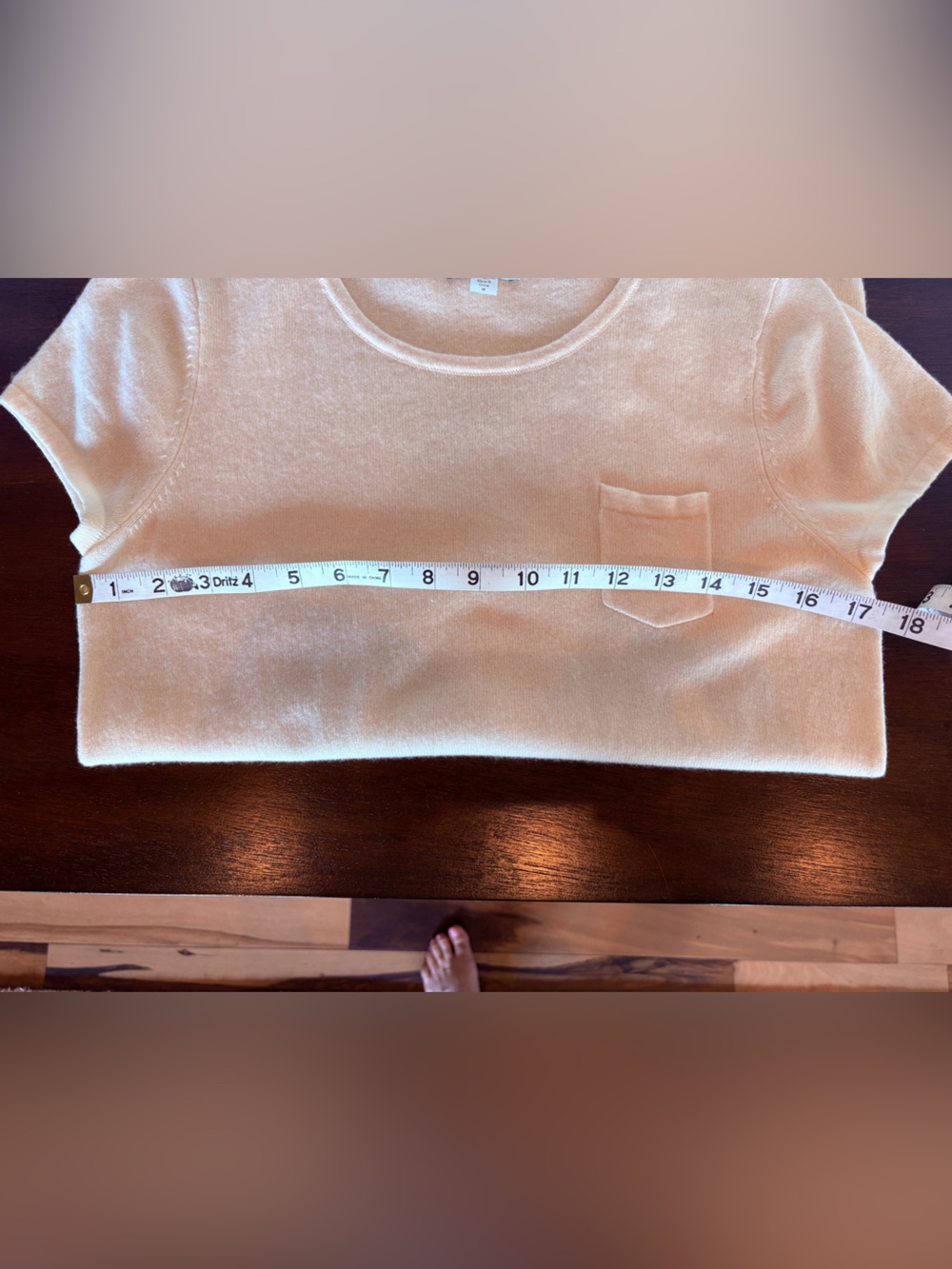 EUC Garnet Hill Cashmere Pocket Tee, sz M - Picture 7 of 8